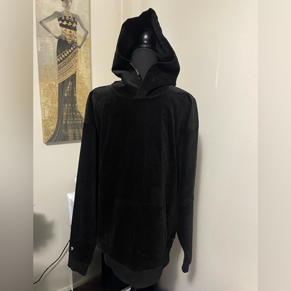 Dead Than Cool Black Corduroy Hoodie Men’s Size Medium
